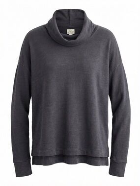 J.Crew Women’s XL Charcoal Grey Vintage Fleece Cowl Neck Oversized Sweatshirt